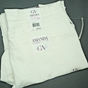 Gloria Vanderbilt Ladies' Amanda Stretch Denim Jeans White Size 18 NEW